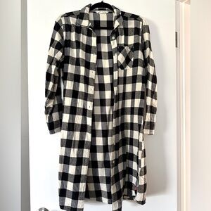Woolrich Long Buffalo Plaid Flannel Shirt